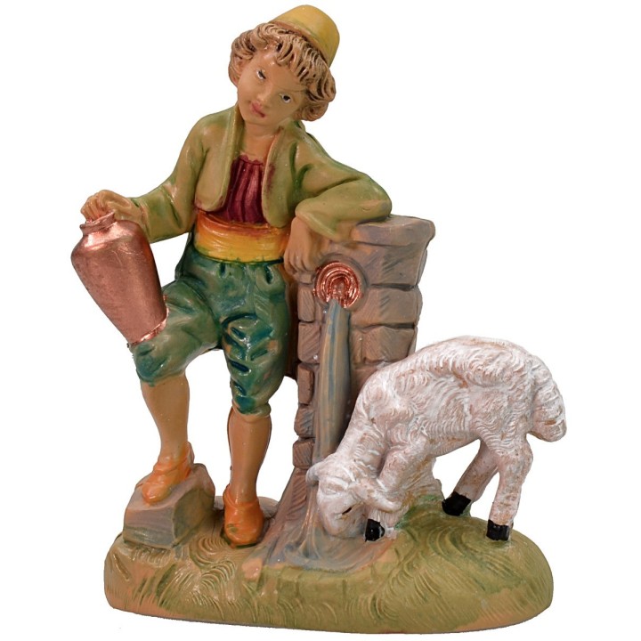 Niño en la fuente de 10 cm en PVC lux