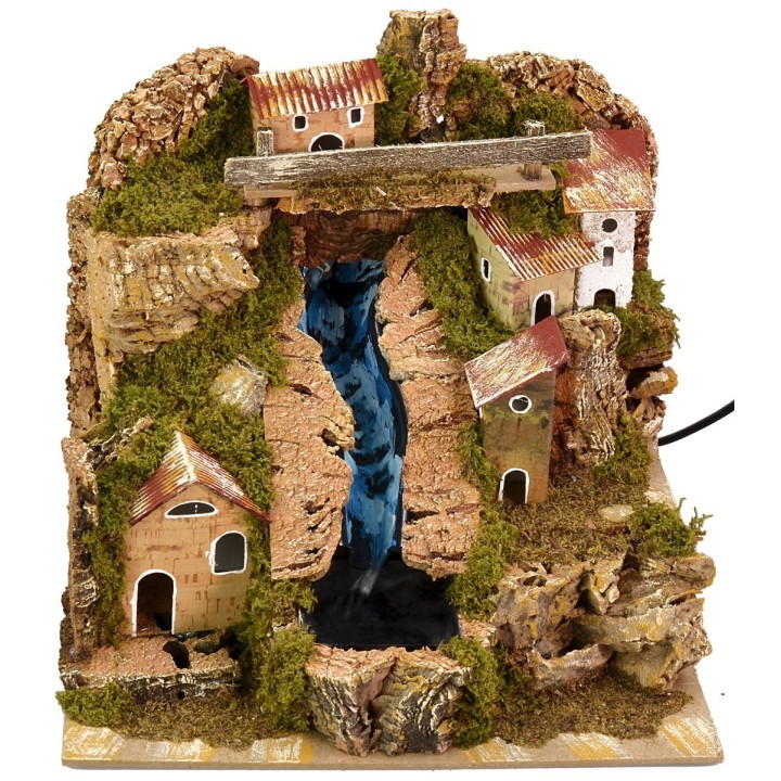 Landscape for waterfall nativity scene 24x21x21 cm h