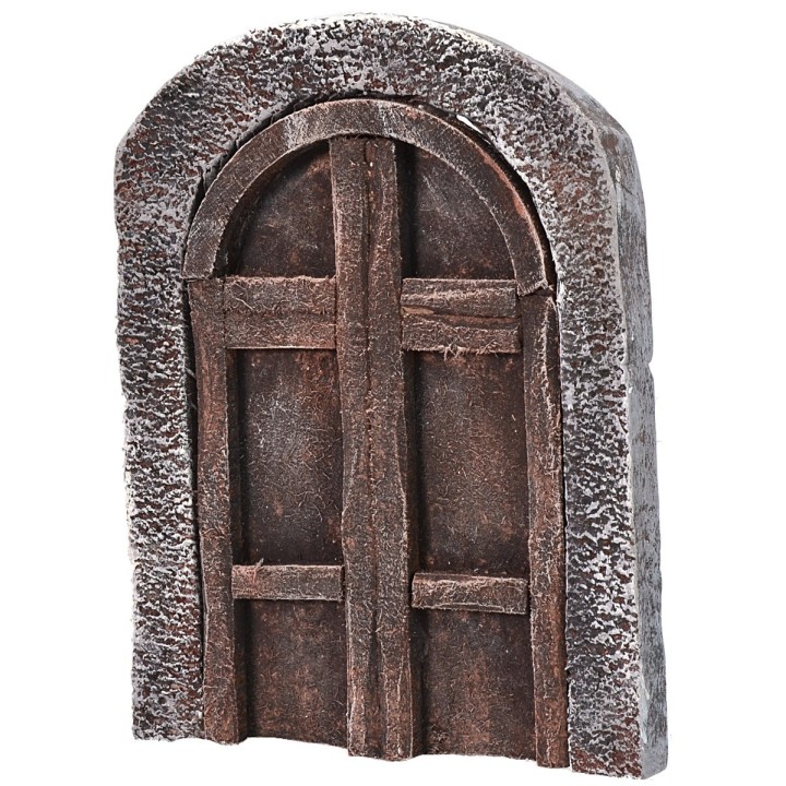 Puerta arqueada de madera para estatuas de 6-8 cm de altura.