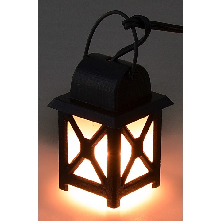 3.5v white medium lantern. cm 2x2x3.5-4.5 nativity scene