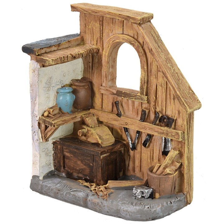 Bottega in resina del falegname cm 8,7x4,5x10,5 h.