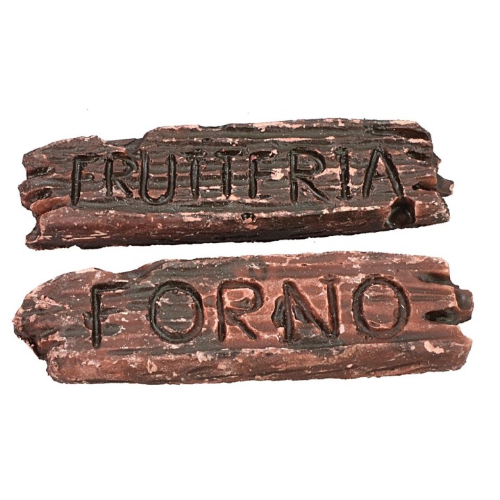 Conjunto de 2 letreros de resina para frutería y panadería de