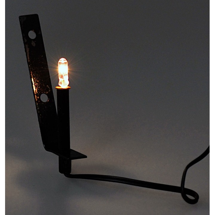 Antorcha de metal con luz blanca 3,5v cm 4 belén