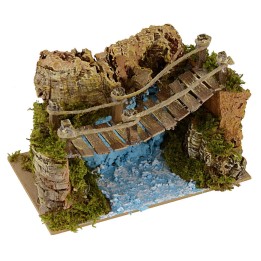 Puente colgante de madera cm 20X12X12,5 h