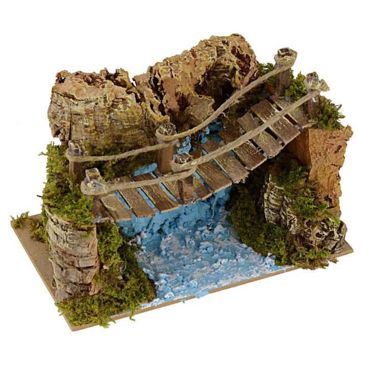 Ponte sospeso in legno cm 20X12X12,5 h