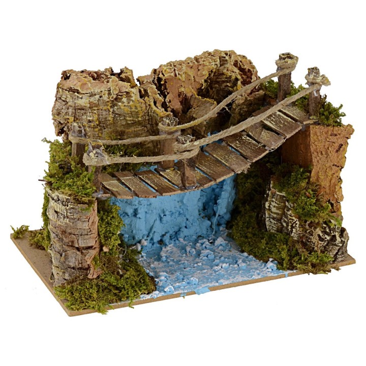 Suspension bridge in wood cm 20X12X12,5 h