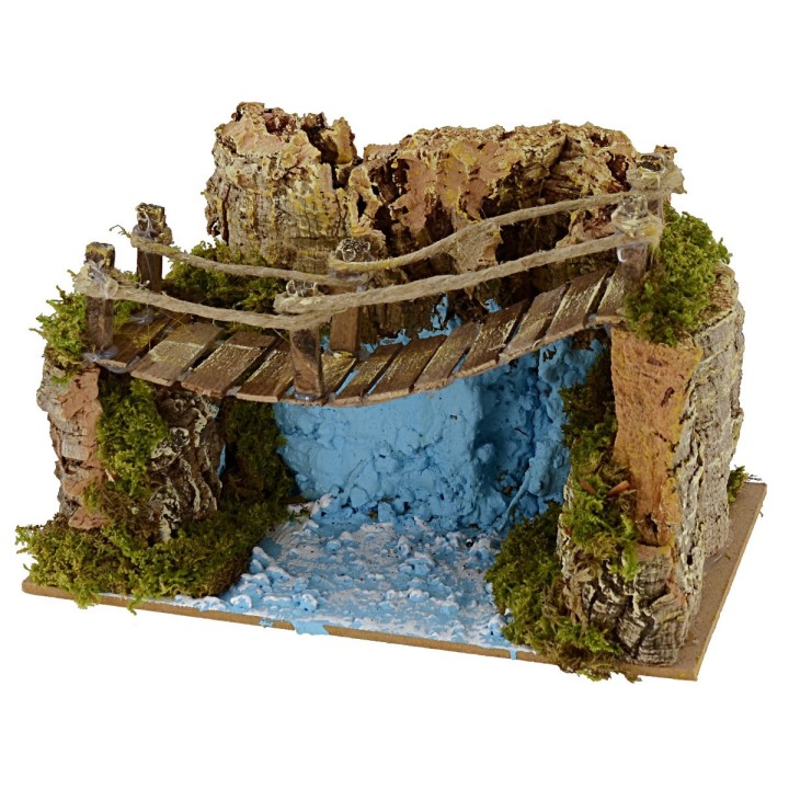 Ponte sospeso in legno cm 20X12X12,5 h