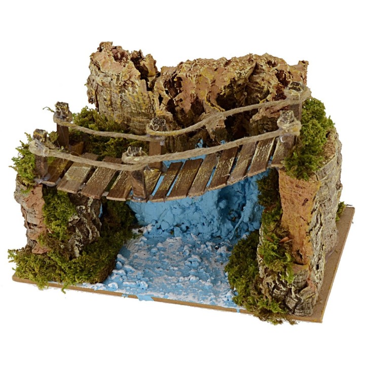 Ponte sospeso in legno cm 20X12X12,5 h