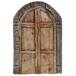 Portone con arco in legno a due battenti per statue cm 10-12 h