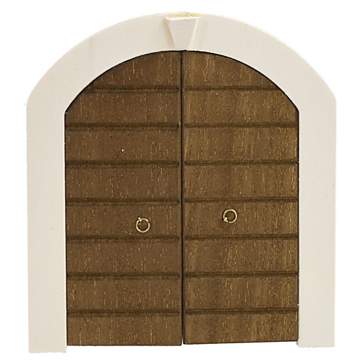 Double wooden door with frame for statues cm 10 h