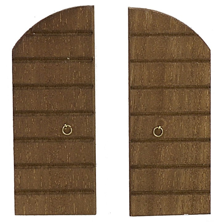 Portone doppia anta in legno con telaio per statue cm 10 h