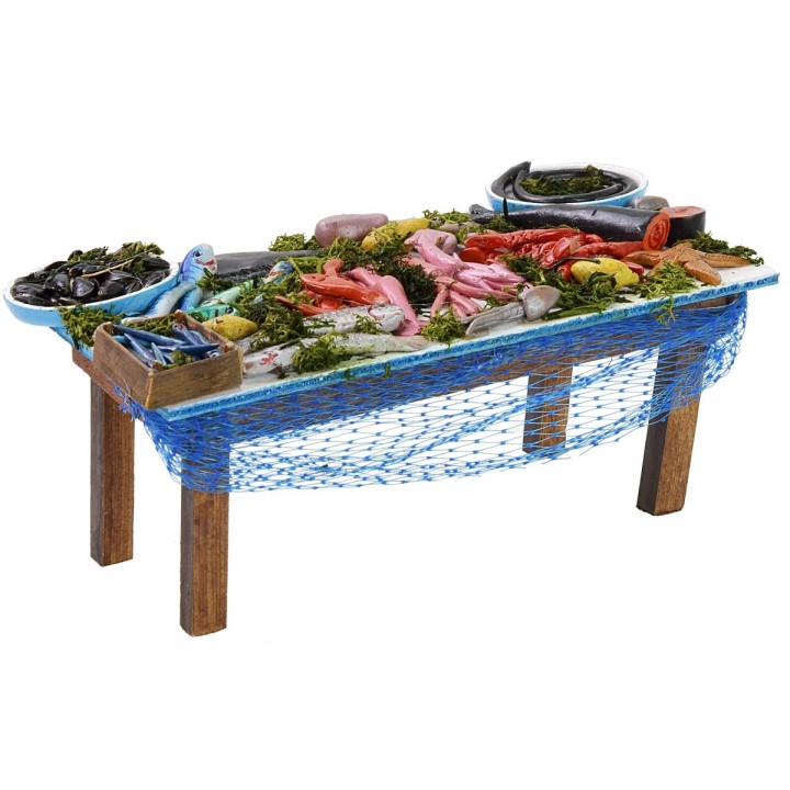 Banco del vendedor de pescado cm 20,5x11,5x10 h para Pesebre