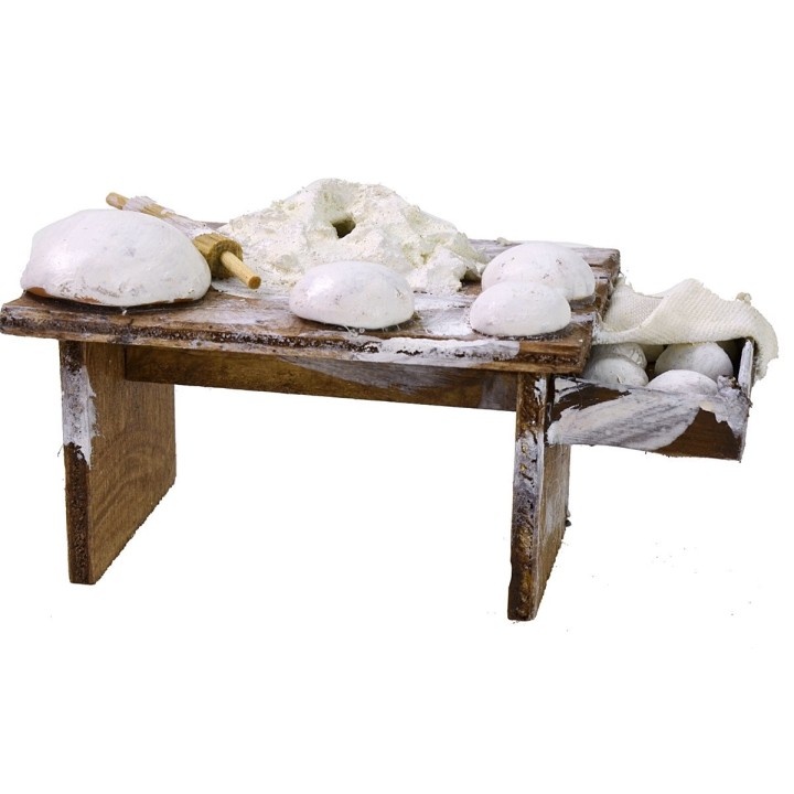 Baker's counter 10.5x6x5.5h cm for Nativity scene