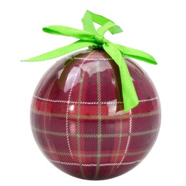 Pallina con decoro scozzese ø 8 cm Natale