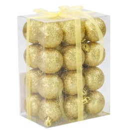 Juego de 24 bolas doradas brillantes de ø 4 cm para árbol de