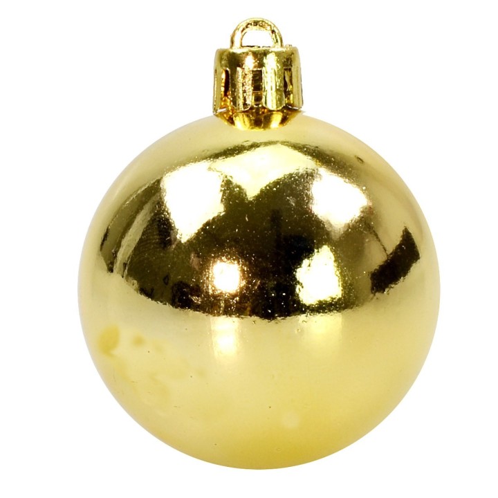 Set 4 palline oro ø 8 cm per albero di Natale