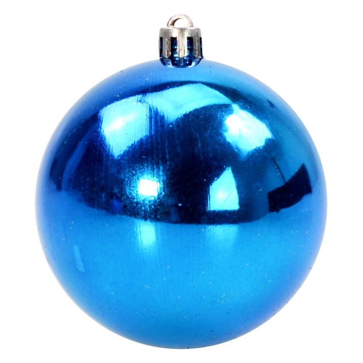 Conjunto de 6 bolas azules ø 10 cm para árbol de Navidad