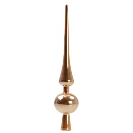 Punta de árbol de Navidad de 30 cm rosa salmón semi-brillante