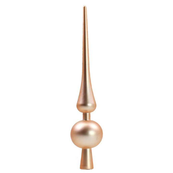 Punta de árbol de 30 cm rosa salmón satinado Navidad