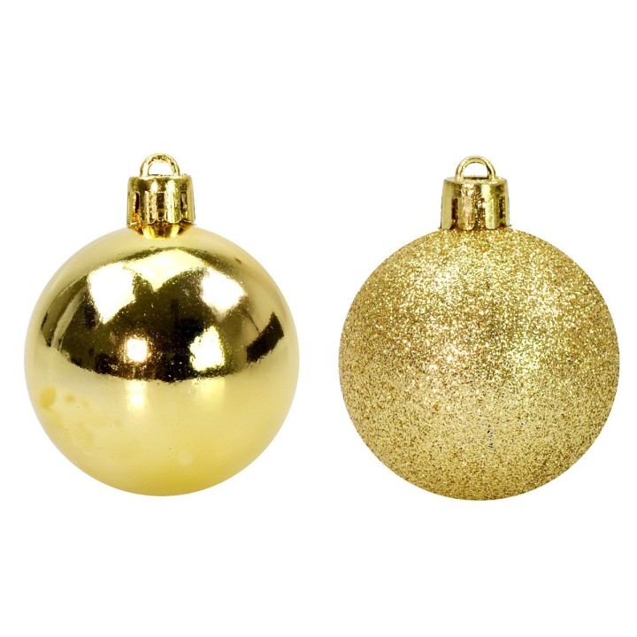 Set of 4 gold balls ø 5 cm for Christmas tree