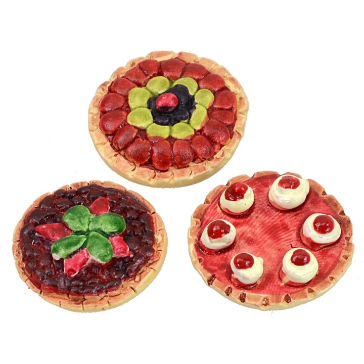 Conjunto de 3 pasteles surtidos ø 2 cm