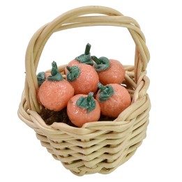 Cesta de mimbre con naranjas ø 2,5x3 h cm