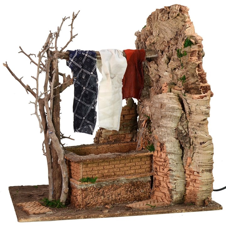 Fontana funzionante con gocciolatoio 30x48x49 h cm per statue