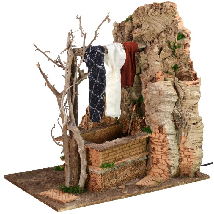 Fuente funcional con goteo 30x48x49 h cm para estatuas de 30 cm