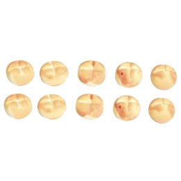 Set of 10 bread rosettes ø 9 mm