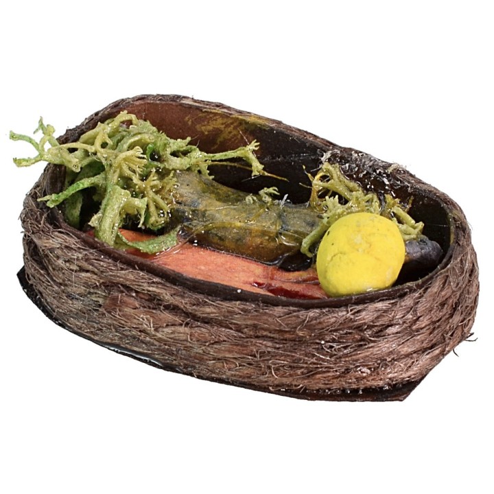 Cesta con pescado variado cm 4x2,8x1,3 h