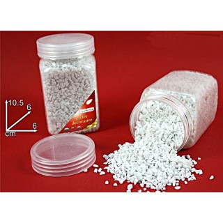 Grava blanca 500 gr guijarros 5-7mm