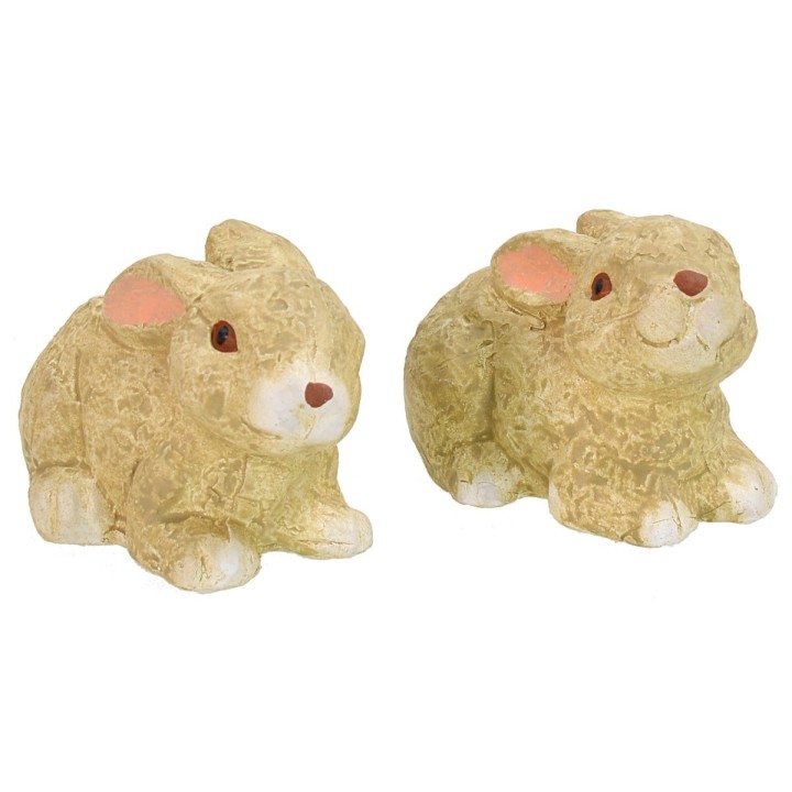 Set of 4 resin rabbits cm 6