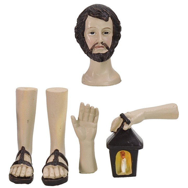 Cabeza, manos, pies Natividad cm 14-15 h