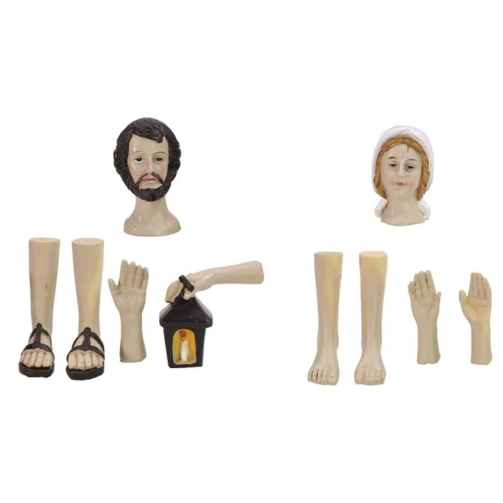 Cabeza, manos, pies Natividad cm 14-15 h
