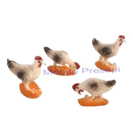 Set 4 galline per statue cm 6 - 31529