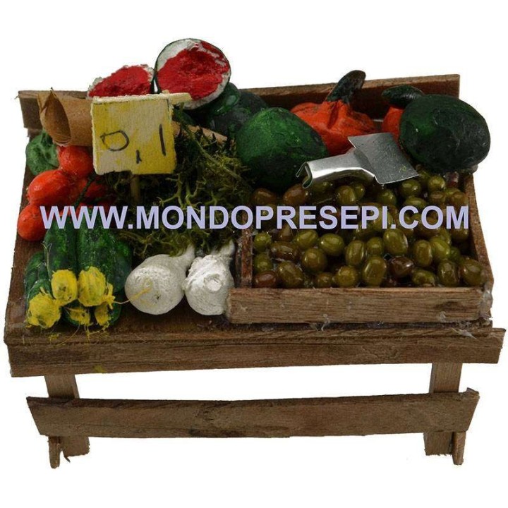 Banco de frutas y verduras de 9,5x6x4,5 cm h.