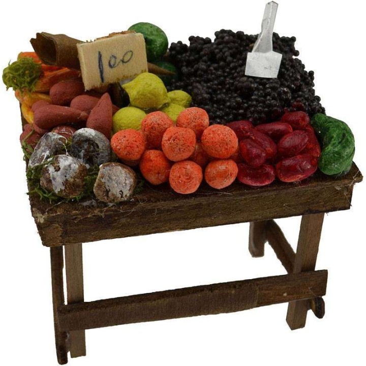 Banco de frutas y verduras de 9,5x6x4,5 cm h.