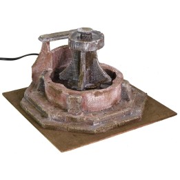 Fuente circular con escaleras octagonales de 26x26x16,5 cm de