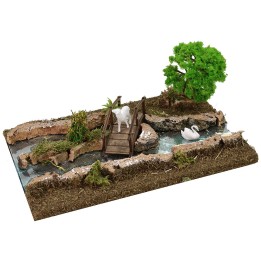 Fiume effetto profondità per presepe cm 26x18x12 cm