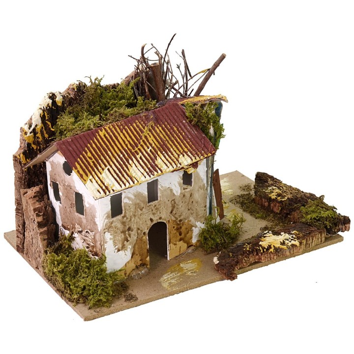 House with farmhouse for creche 15x10.5 cm