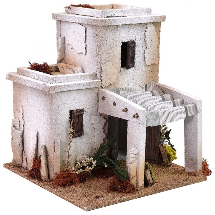 Casa araba con bottega cm 23x23x24 h