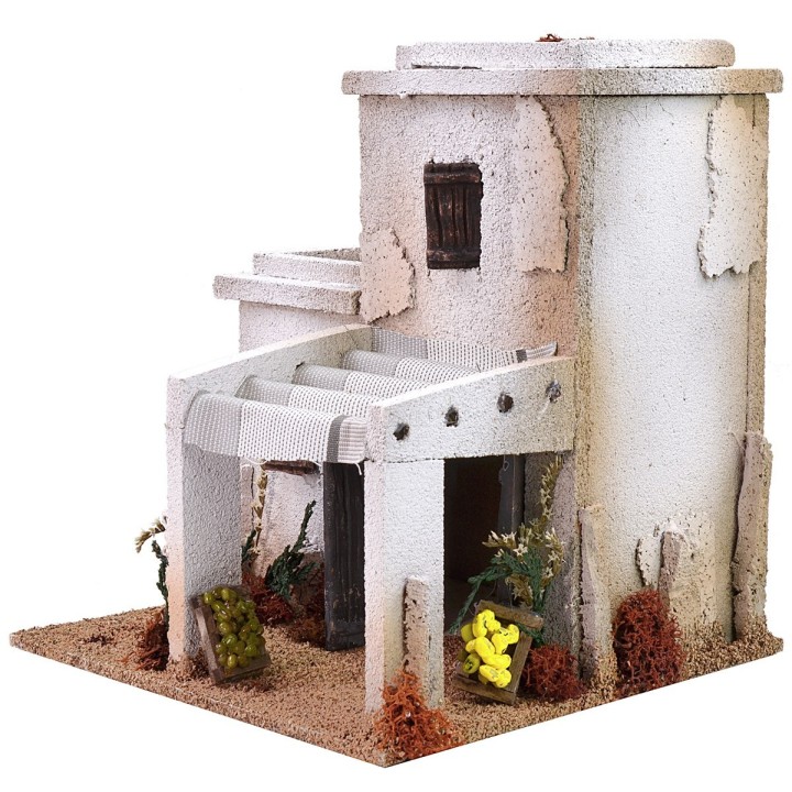 Casa araba con bottega cm 23x23x24 h