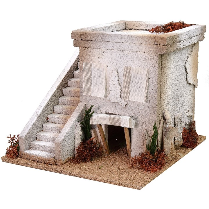 Casa árabe con escalera de 22x22x18 cm h