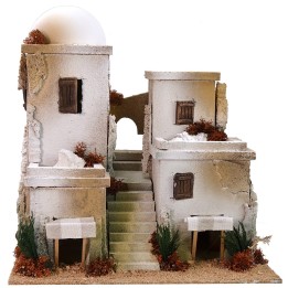 Arab houses with central staircase 30x25x31h cm