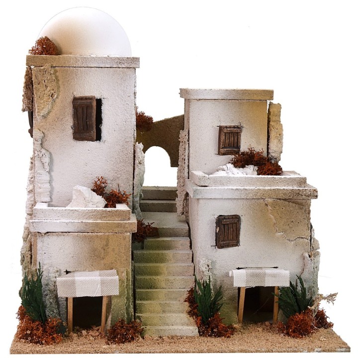 Arab houses with central staircase 30x25x31h cm