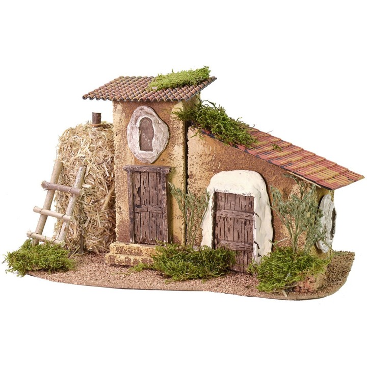 Caserío con granero cm 37x20x21 h