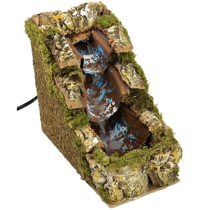 Rocky waterfall with water jumps cm 10x21,5x19 h.