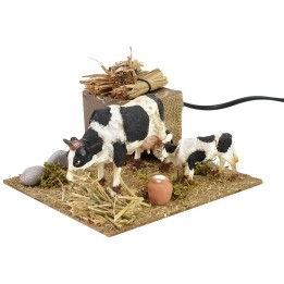 Cow and calf in motion cm 15x15,5x10 h