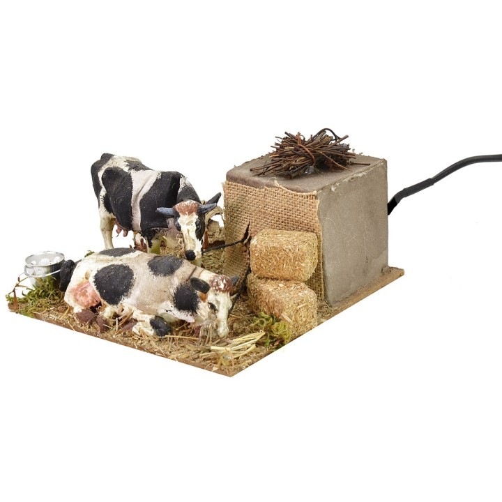 Cows in motion eating cm 15x15x7 h