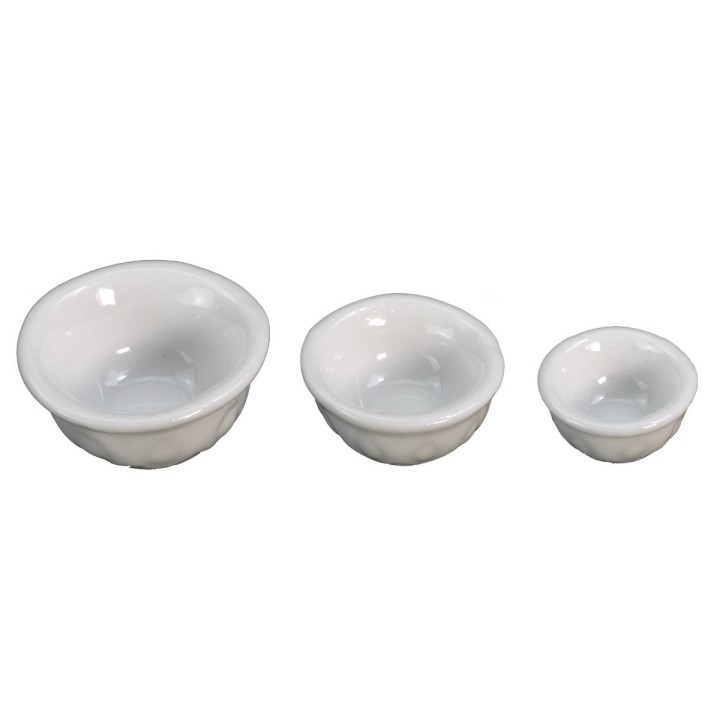 Juego de 3 cuencos de porcelana Ø 1-2 cm